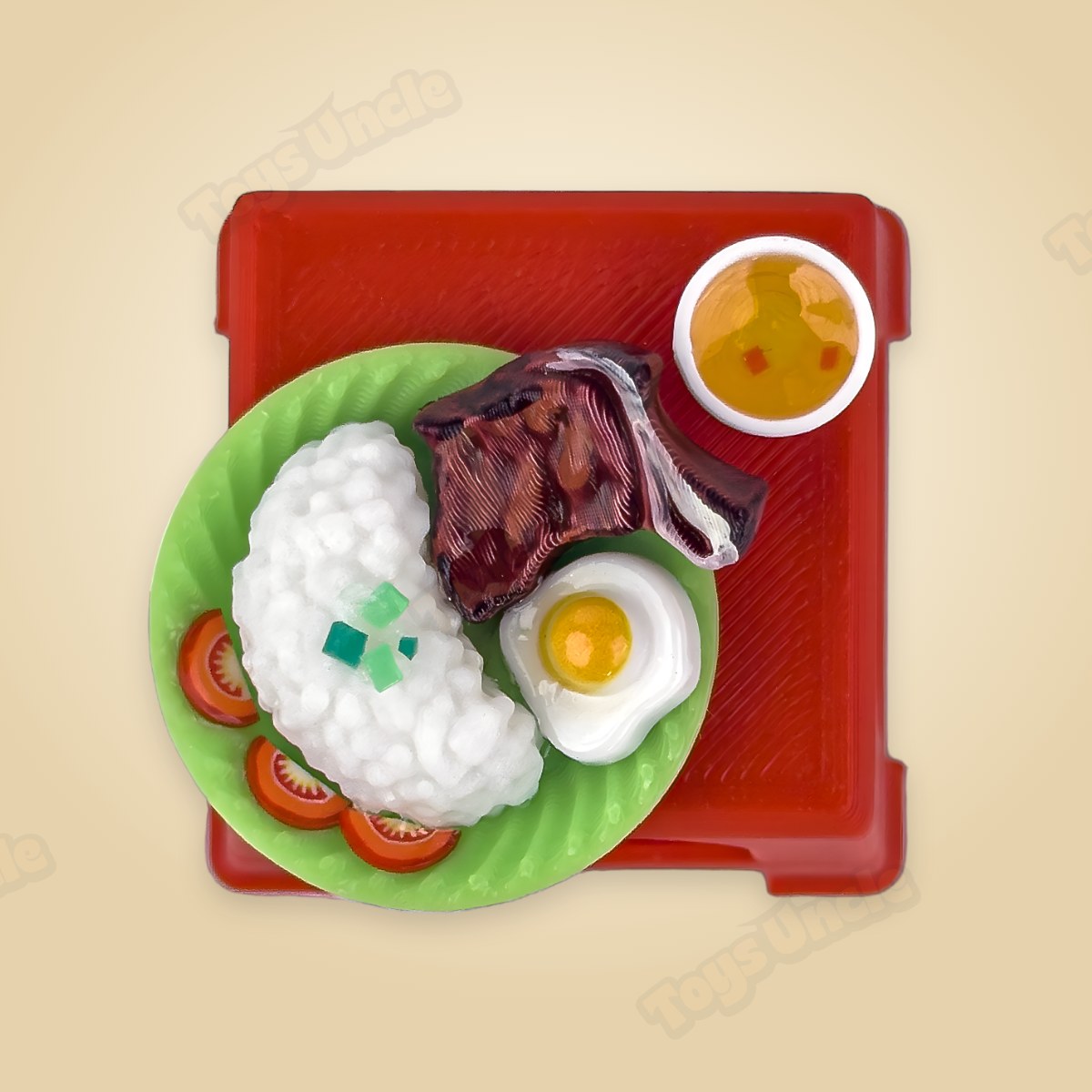 Ghế đẩu Cơm tấm in 3D, bộ Việt Nam Rực Rỡ, Toys Uncle